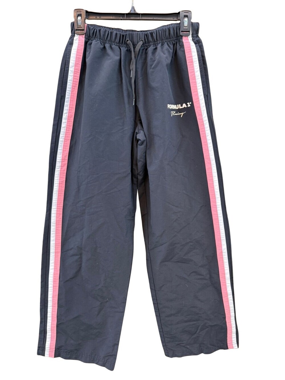 PacSun x Formula 1 Racing Track Pants Women’s XS Black Pink Wide Leg